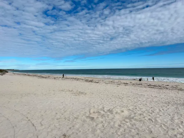 A long white-sand beach